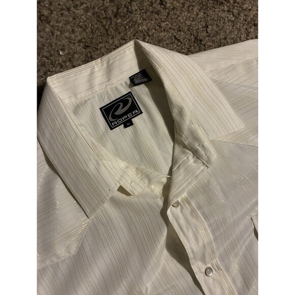 Roper Other - Roper Western Dress Shirt Mens Size XL Button Up Long Sleeve Diamond Pearl Snap